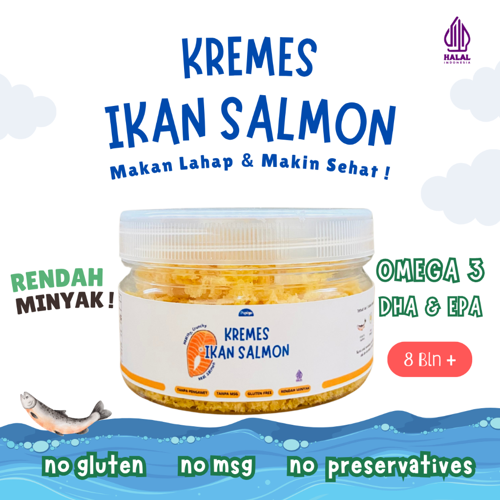 

Kremes Ikan Salmon – Non MSG, Tinggi Protein, Omega 3 | MPASI Sehat & Anti GTM