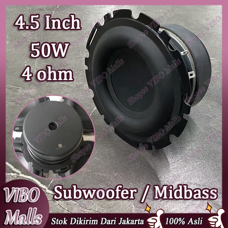 24 Jam/Pengiriman dari Jakarta-Midbass woofer 4 ohm 50watt 4.5 inch Speaker Subwoofer 4.5 inch 50W 4