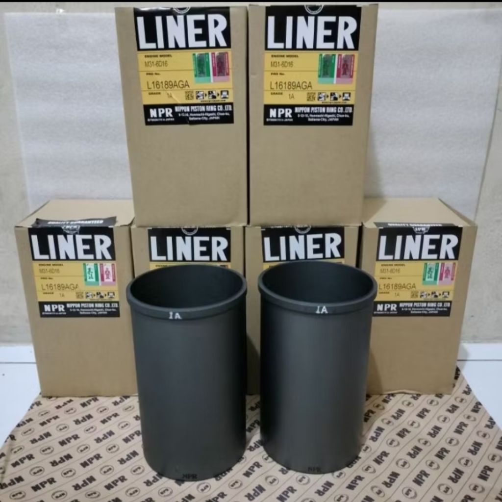 BORING LINER MITSUBISHI FUSO GANJO 6D16 M31 TYPE 1A PS190 PS220 LINER SET MITSUBISHI GANJO NPR 1SET 