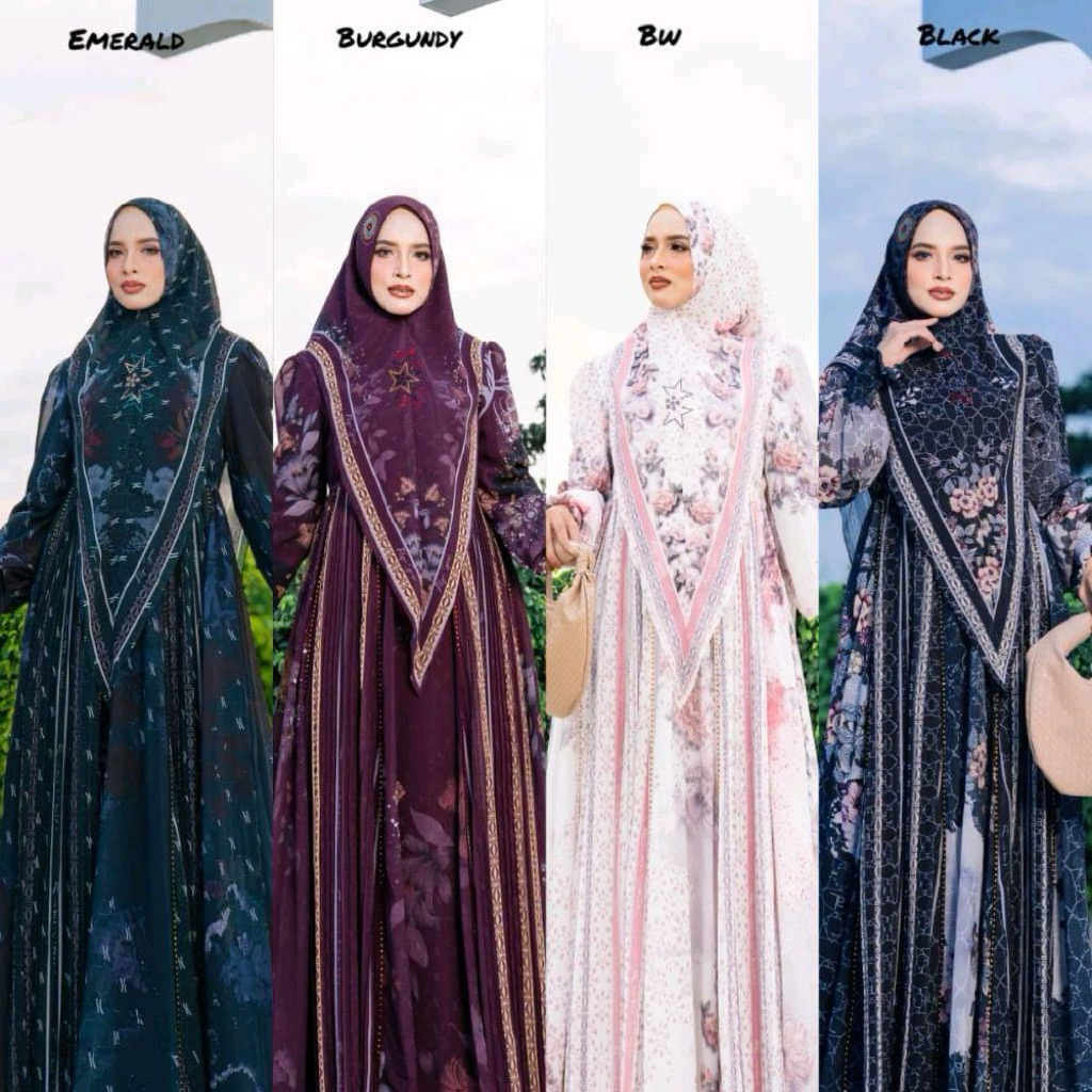 GAMIS LAREESA BY ALYA SYARI SET KHIMAR