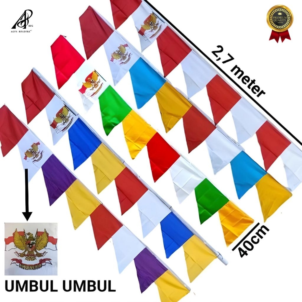 Bendera Umbul Umbul Garuda Umbul Umbul Merah Putih Ukuran ±2,6 Meter Bendera Agustusan