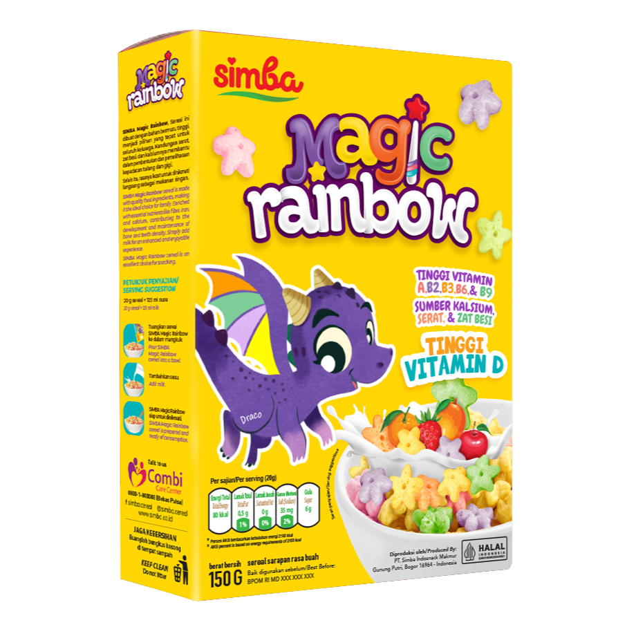 

[oddsolshop] pekanbaru/Simba Magic Rainbow Cereal 150GR Sereal Sarapan Pagi Rasa Buah