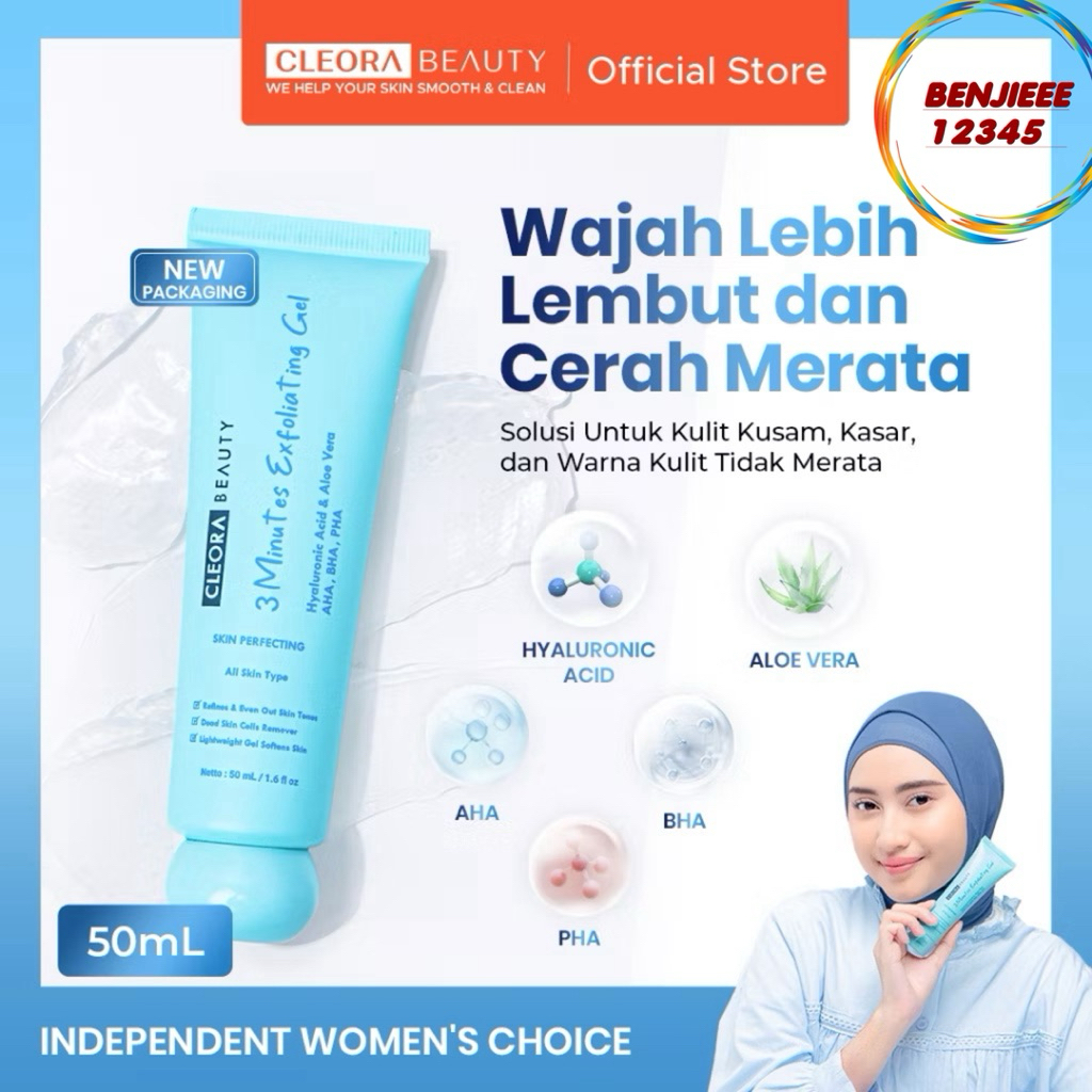 Cleora 3 Minutes Exfoliating Gel 50ml beauty eksfoliasi jelly CLEORA cleora