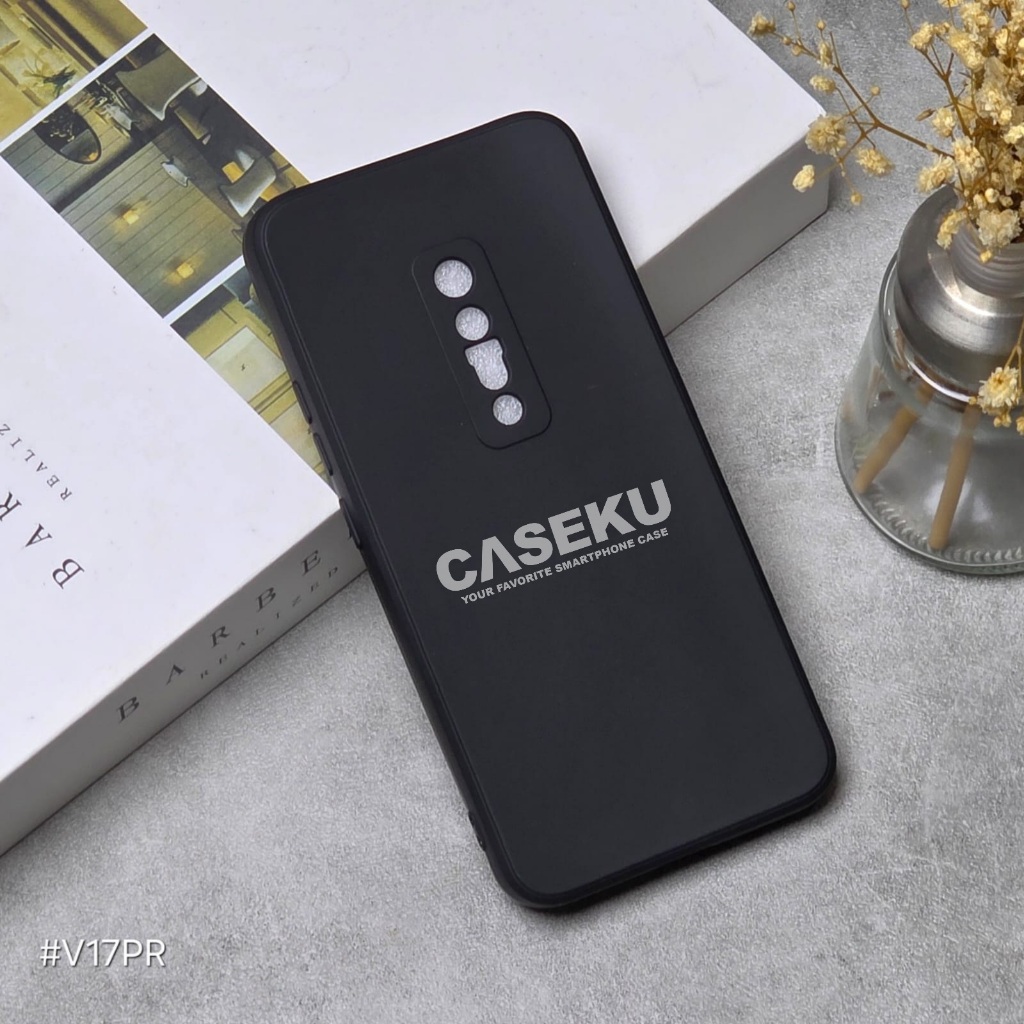 Case Vivo V17 Pro Case Softcase Candy Macaron Square Black Polos Case Vivo V17 Pro