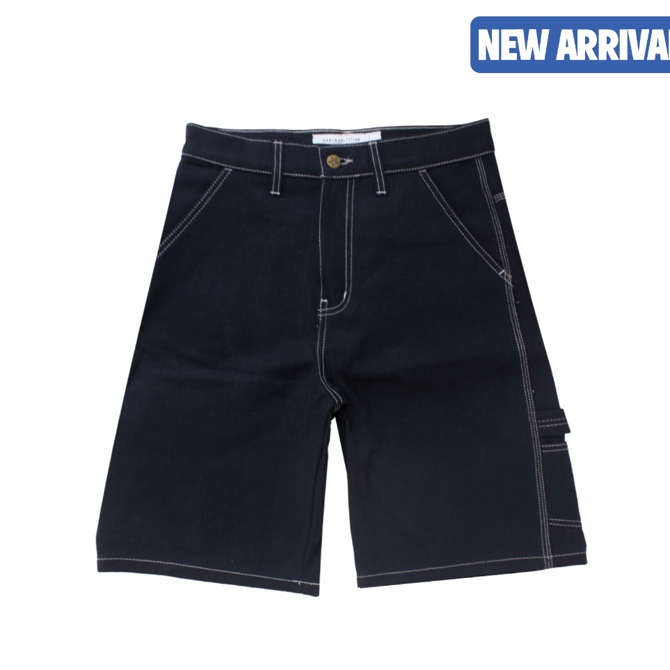 KODE R74S Bitsnbobs76 Celana Pendek Jorts Pants Short Denim Black