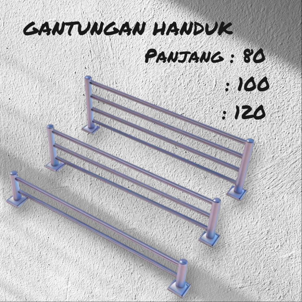 Gantungan handuk / gantungan handuk kamar mandi / gantungan handuk minimalis / gantungan handuk stai