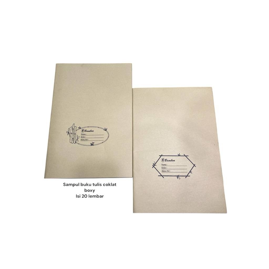 

SAMPUL buku tulis coklat boxy bamboo isi 20 lembar