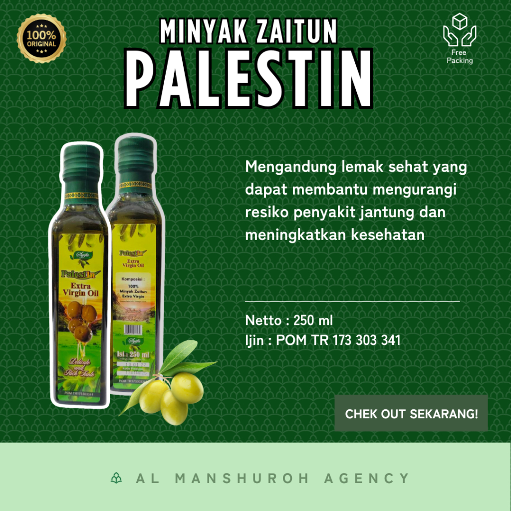Minyak zaitun / minyak zaitun palestine / ekstra virgin 250 ml