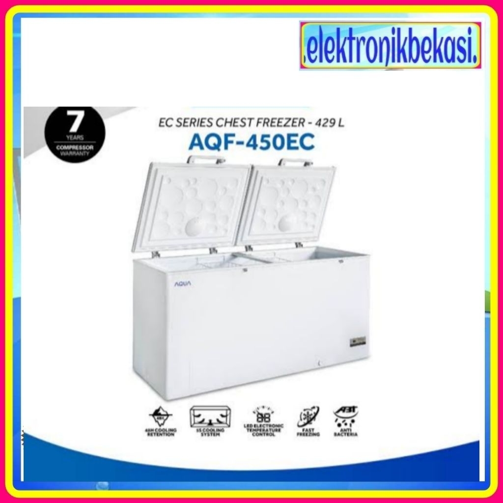 AQUA CHEST FREEZER  AQF450EC / BOX FREEZER AQUA 429 LITER AQF-450 / CHEST FREEZER AQUA AQF 450 EC