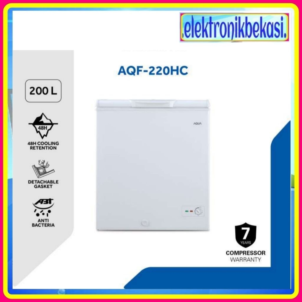 AQUA CHEST FREEZER AQF-220HC / BOX FREEZER AQUA 200 LITER AQF220HC / CHEST FREEZER AQUA AQF 220 HC