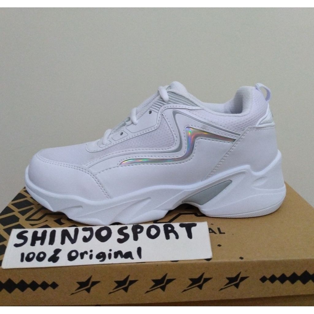 SEPATU WANITA SNEAKERS KETS PRO ATT PURE WHITE LARI RUNNING ORIGINAL PUTIH KECIL MUNGIL IDAMAN CEWEK