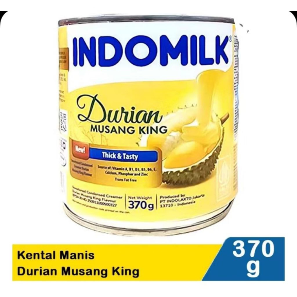 

[ SALE] SUSU KENTAL MANIS INDOMILK DURIAN MUSANG KING 370 GRAM