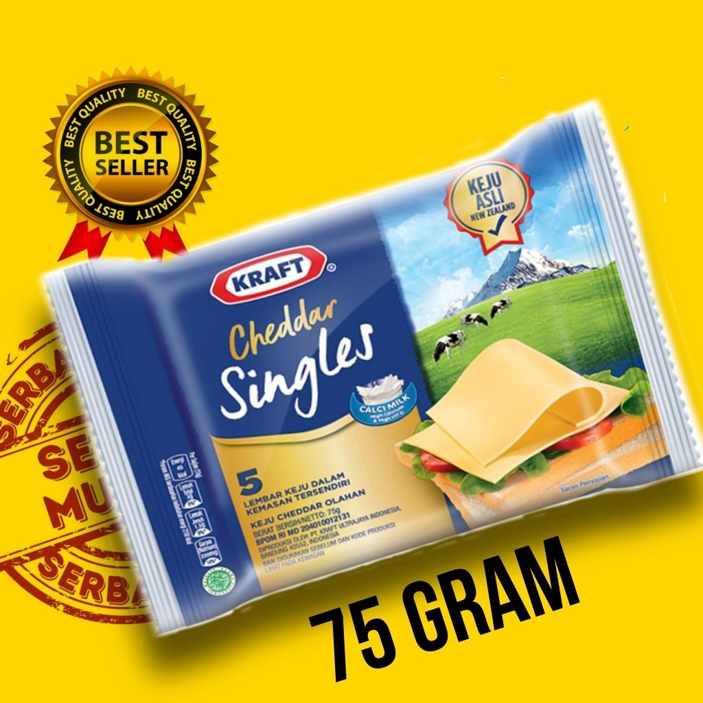 

kraft keju single tinggi kalsium 5 lembar