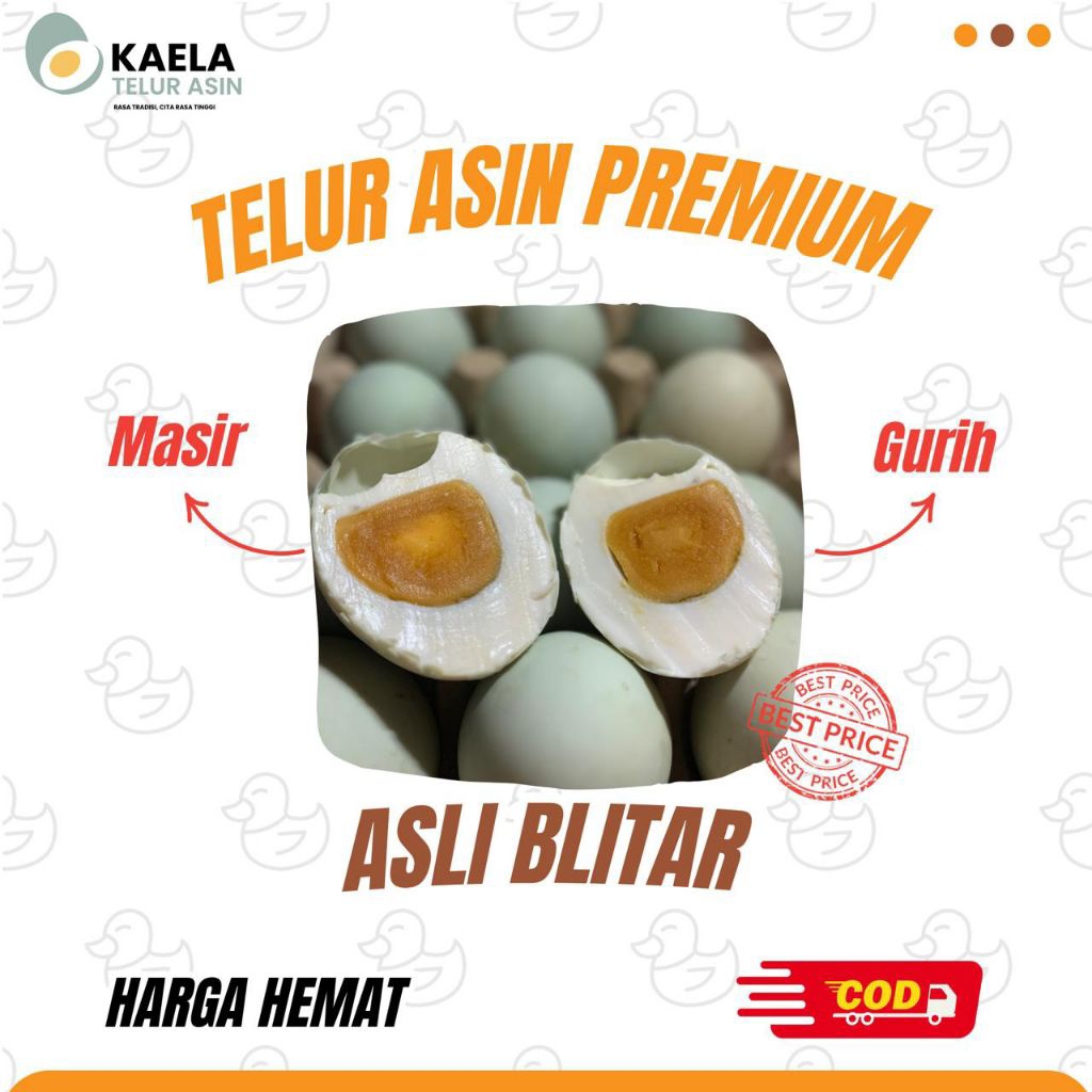 

Telur Asin Masir Gurih – Telur Bebek Blitar Asli Siap Makan Isi 10 Butir