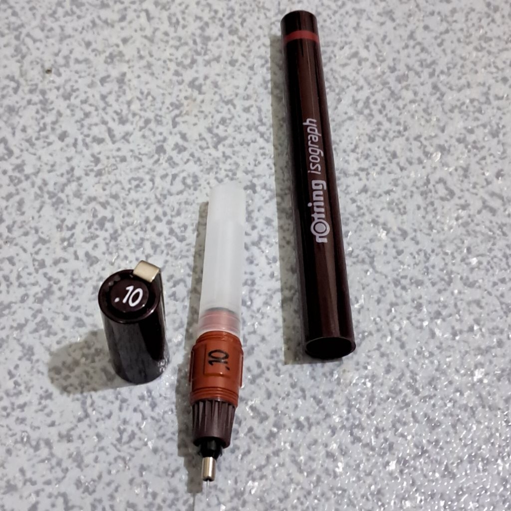 

Rotring Isograph 0.10 rapido jerman pulpen gambar pulpen teknik Baru Stock Lama