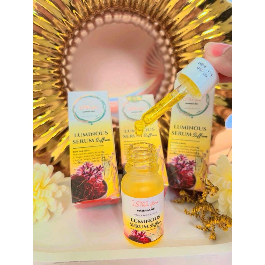 Luminous serum safron with Dna salmon by isna glow