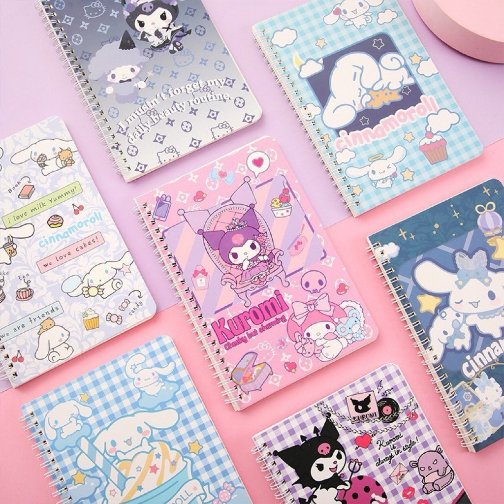 

DELUNASHOP BINDER BUKU TULIS RING MOTIF A5 / BUKU CATATAN NOTEBOOK UKURAN A5 DIARY KARAKTER KUROMI MELODY CINNAMONROLL BOBA DLL