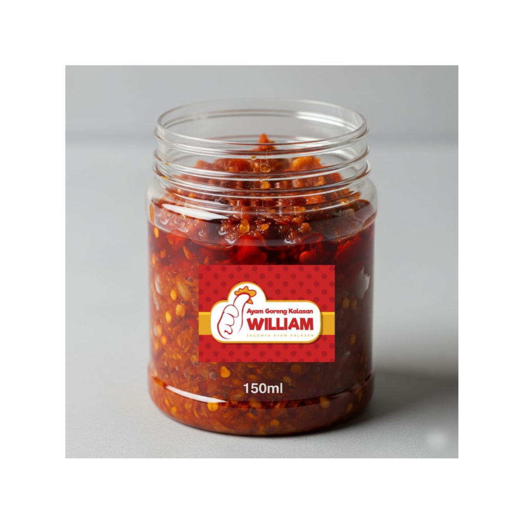 

Sambal Goreng William Homemade 150ml – Pedas Nampol Resep Ayam Kalasan William, Tahan 1 Minggu