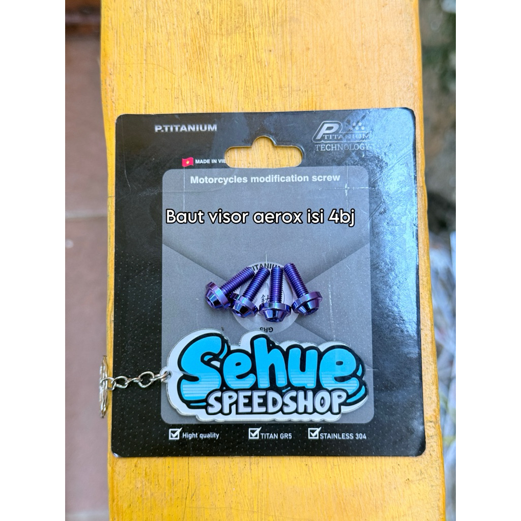 Baut titanium visor aerox (isi 4)