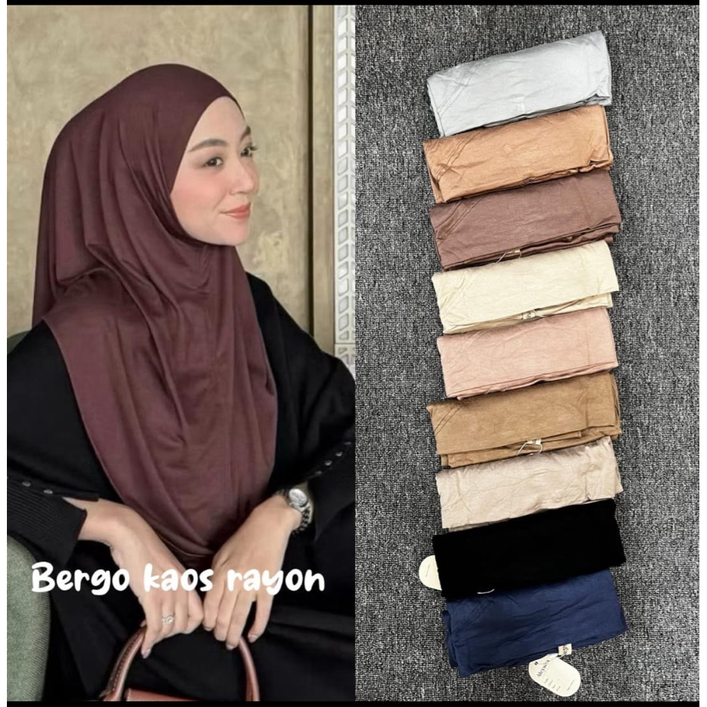 Bergo Instan Malay Non pet kaos rayon