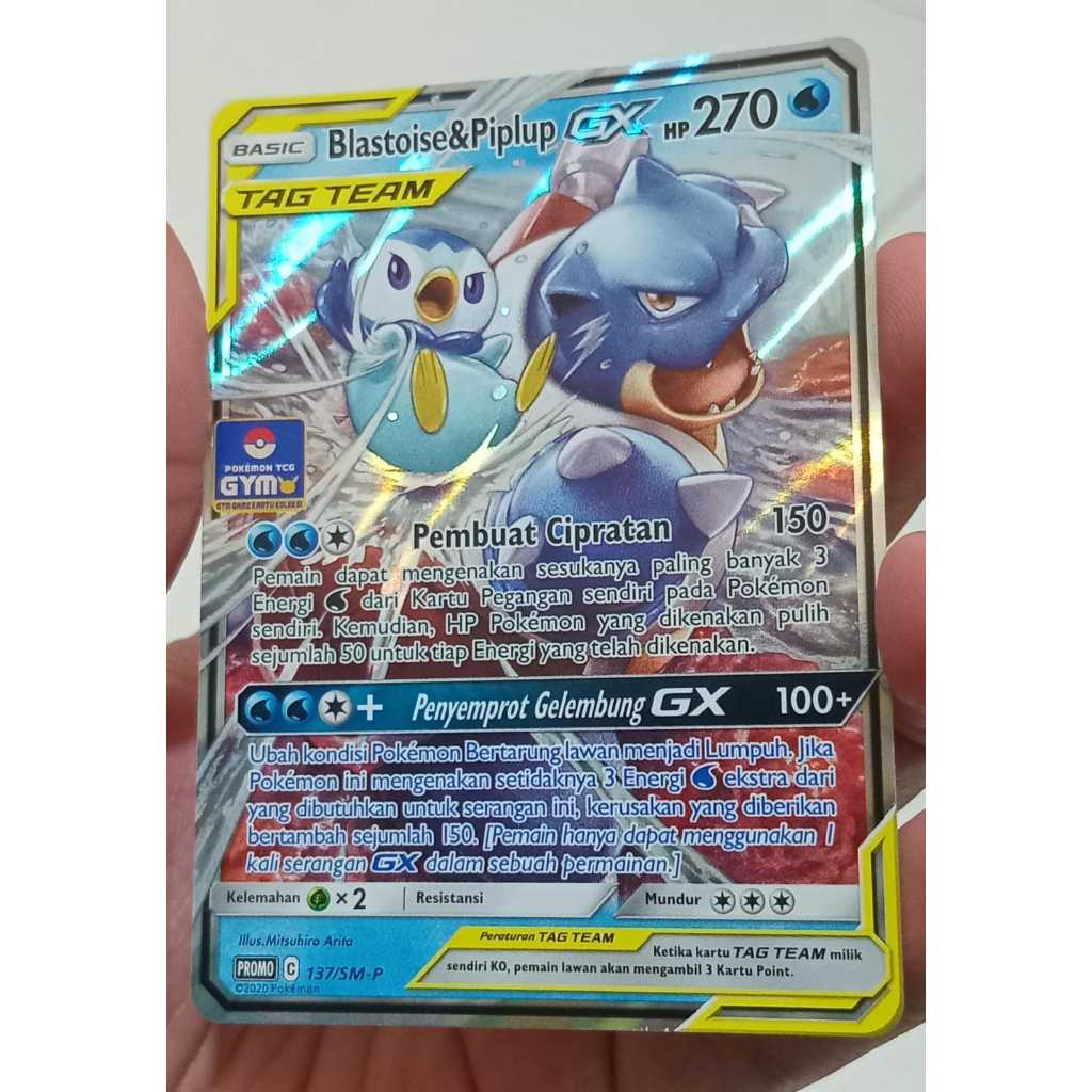 kartu pokemon blastoise piplup GX Tag Team