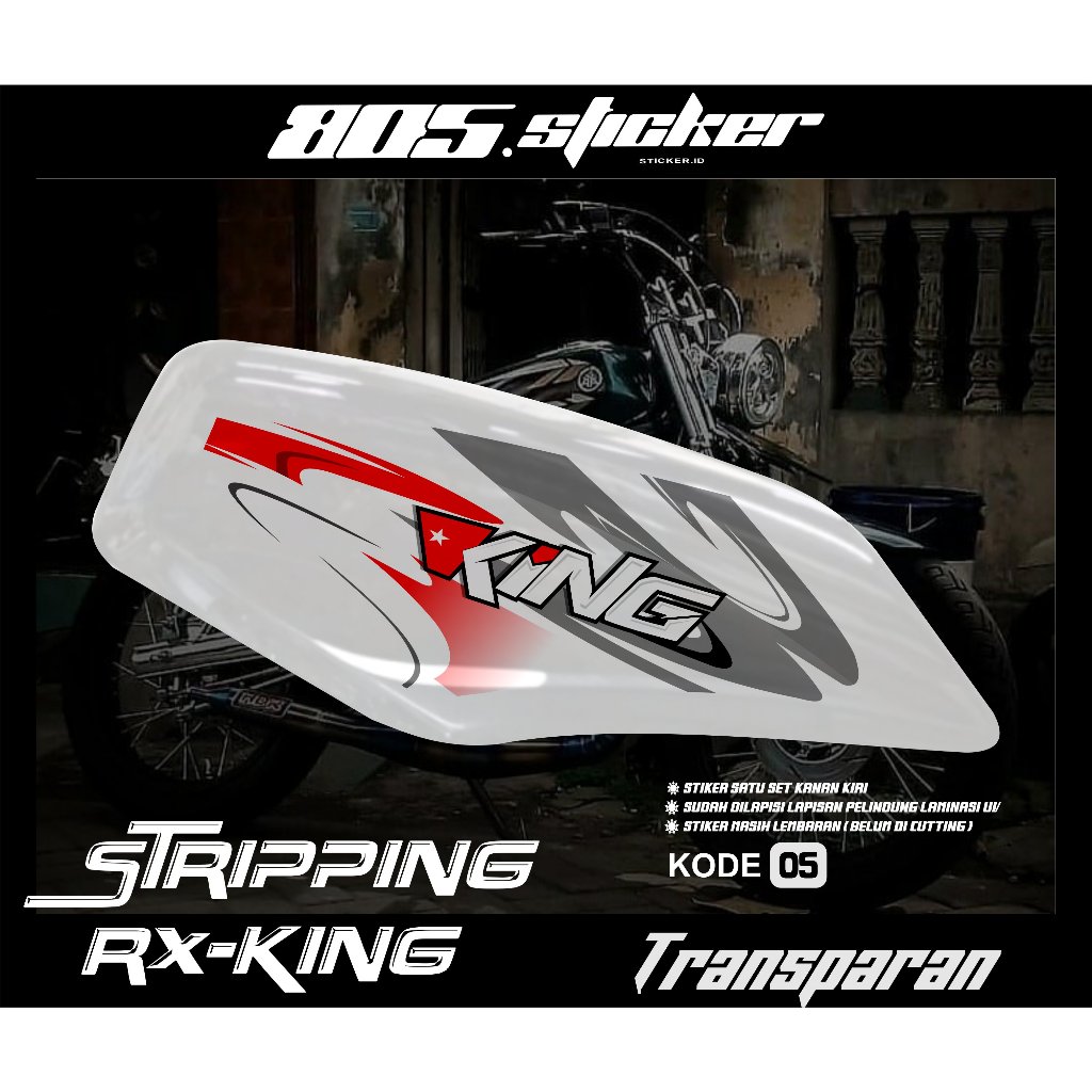 STRIPING STIKER TRANSPARAN YAMAHA RX-KING/STIKER RX-KING TRANSPARAN