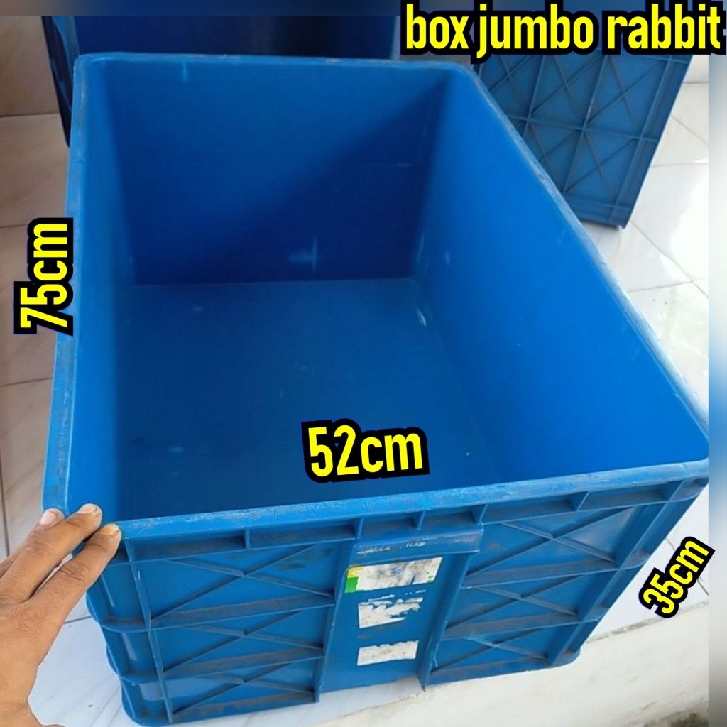 

box rabbit besar.ukuran 75cm.52cm.35cm.buat wadah ikan barang dll hdpe tahan cuaca