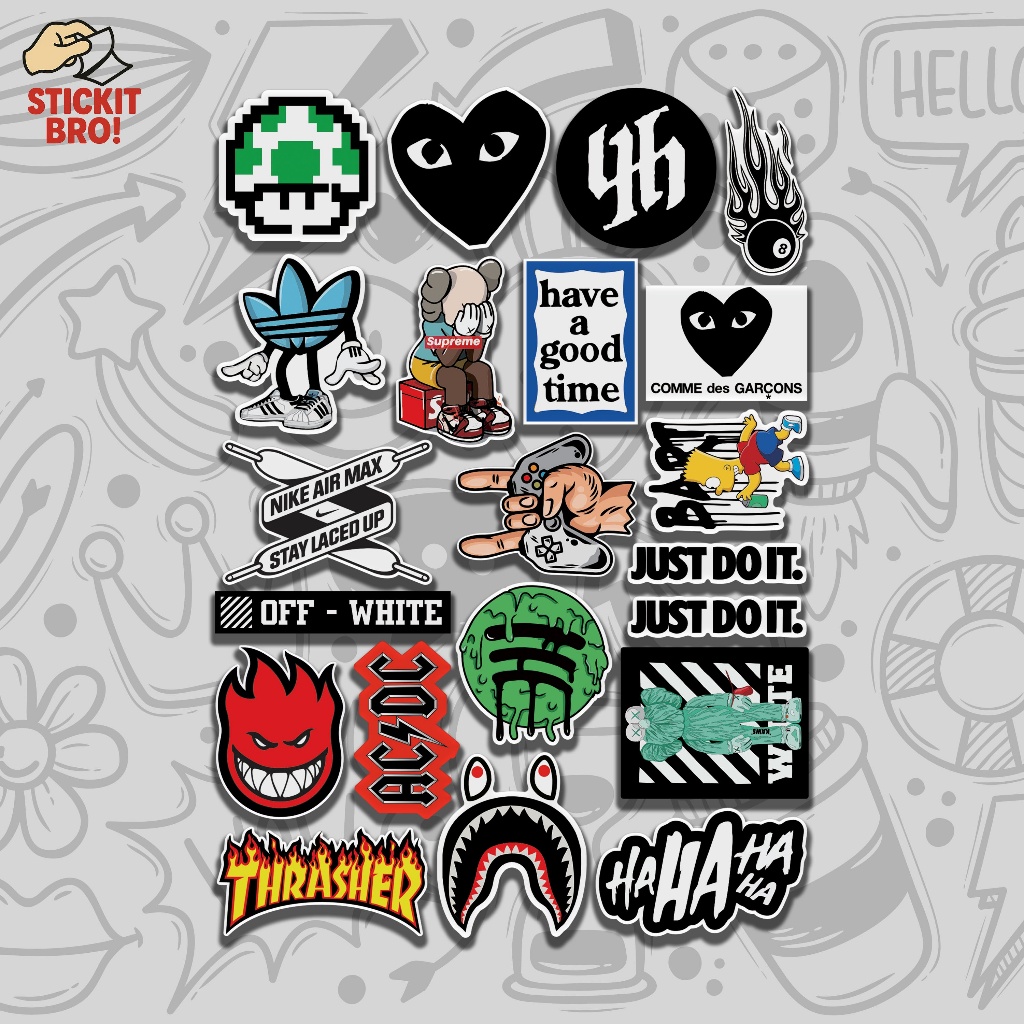 

Sticker Pack HYPE BEAST VOL 04 Aesthetic Vynil Anti Air Potongan KissCut Tumblr Helm Laptop FULL COLOUR