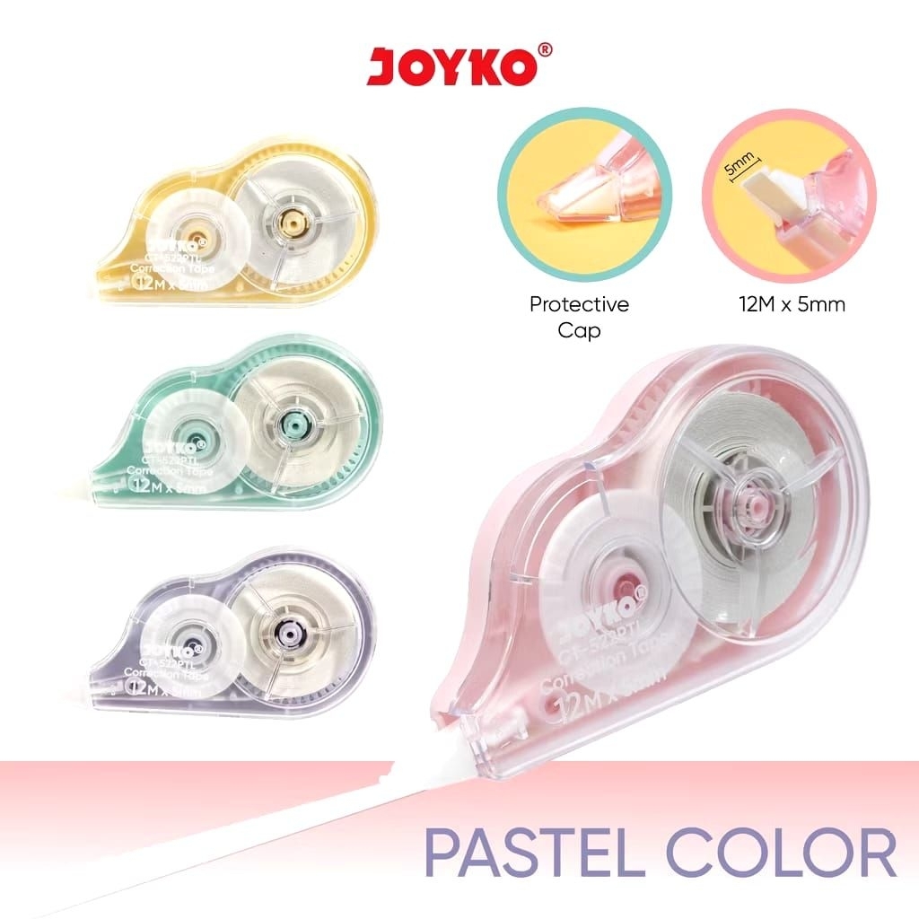 

pita koreksi tape JOYCO CT-522PTL pastel color