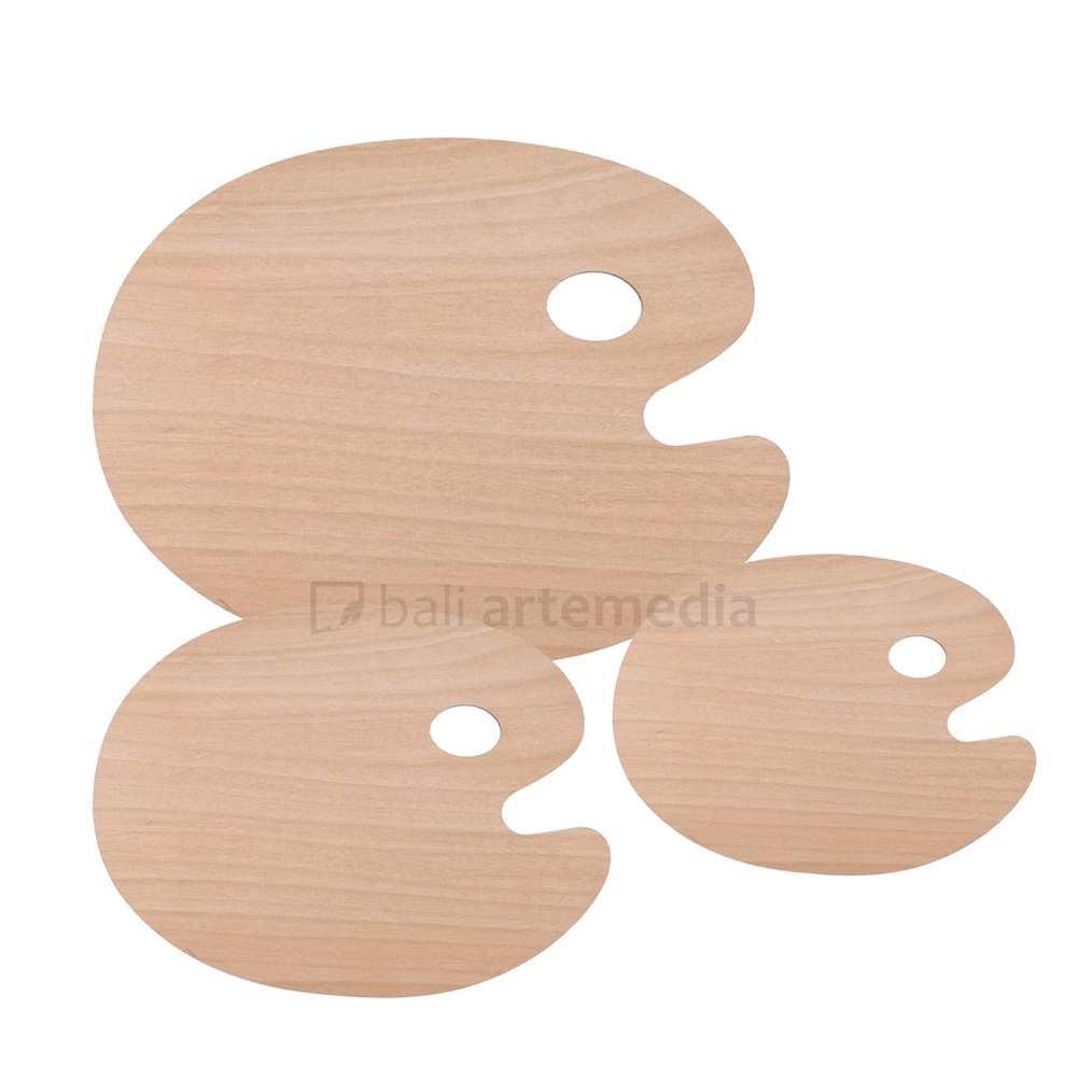 

KODE L85V Bali Art Supplies Palet Lukis Kayu Tebal 3mm Wooden Painting Palette 2x3 3x4 4x5