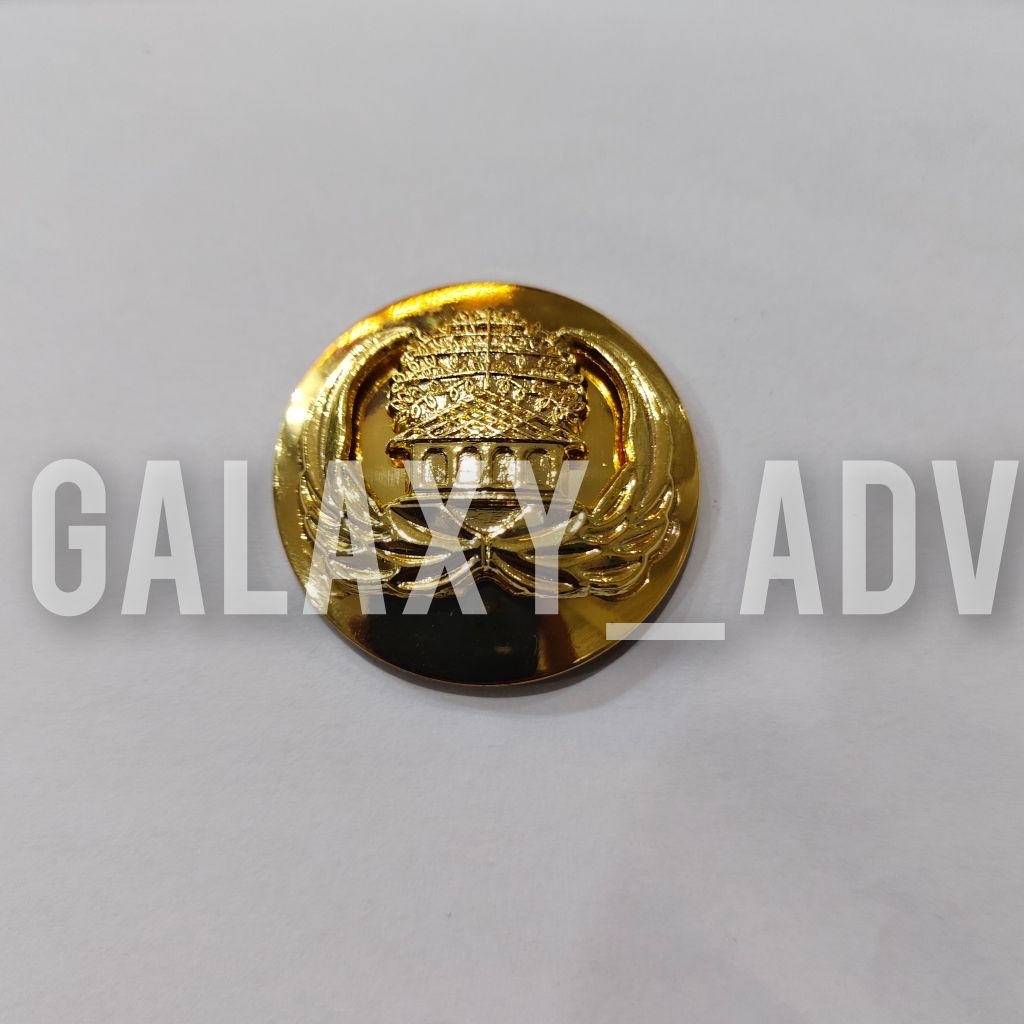 pin korpri cembung logo tumpuk sepuh emas - magnet