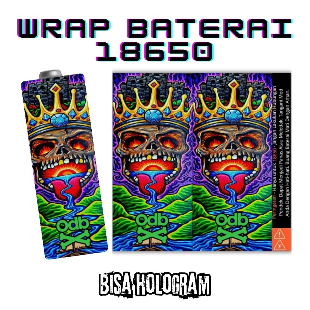 

Holdingskyy - Stiker Baterai 18650 Dead King's Curse Untuk Melindungi Dan Mempercantik Device