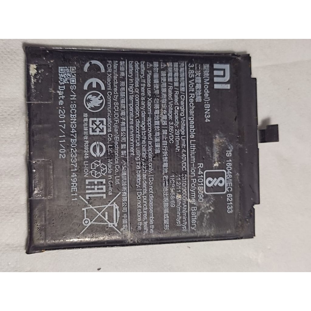 batre redmi 5a original copotan