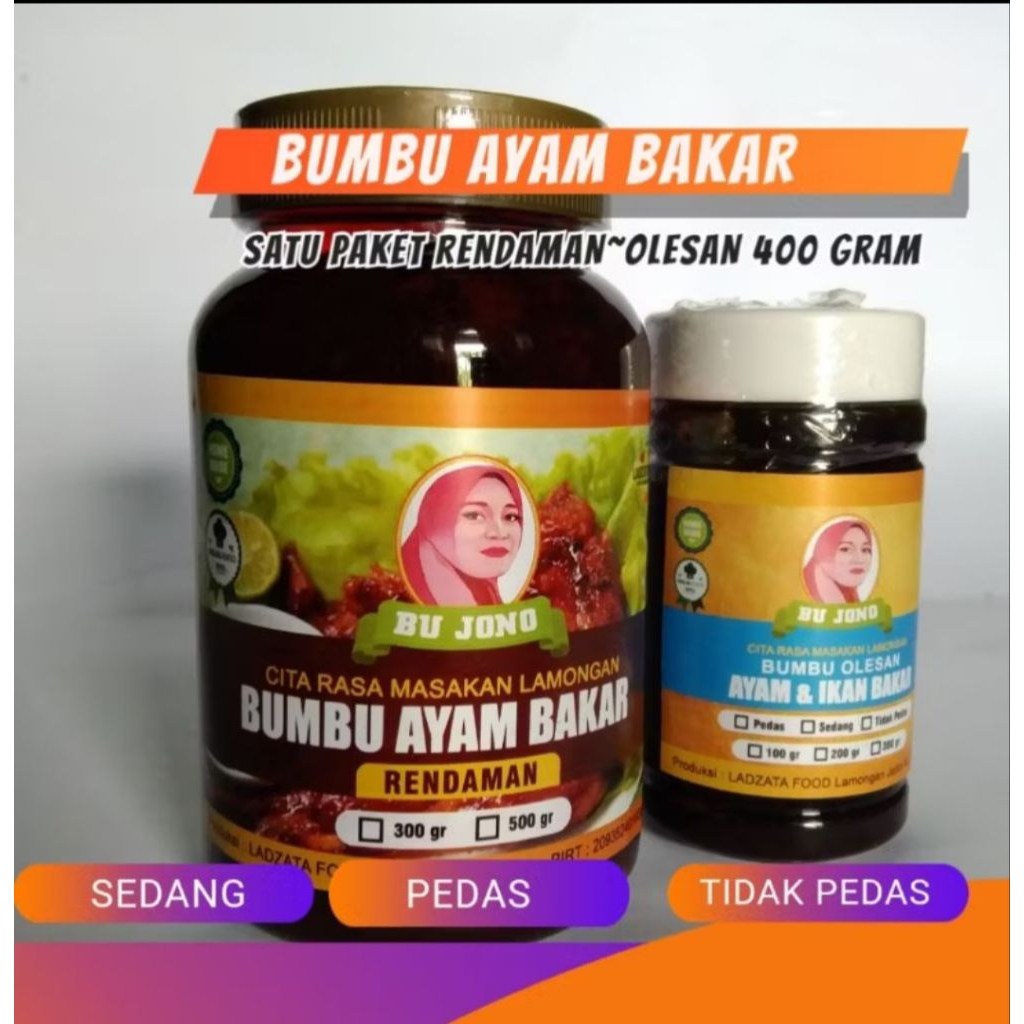 

bumbu Bakaran oles ayam/ikan bakar sosis pentol 400 gram Bu jono