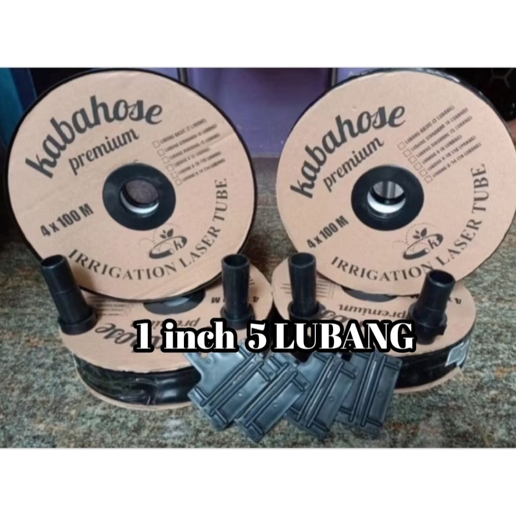 Selang Irigasi / Selang KABAHOSE PREMIUM / Drip / Plastik Lubang Kabahose 1 inch 5cm x 100 Meter Mod