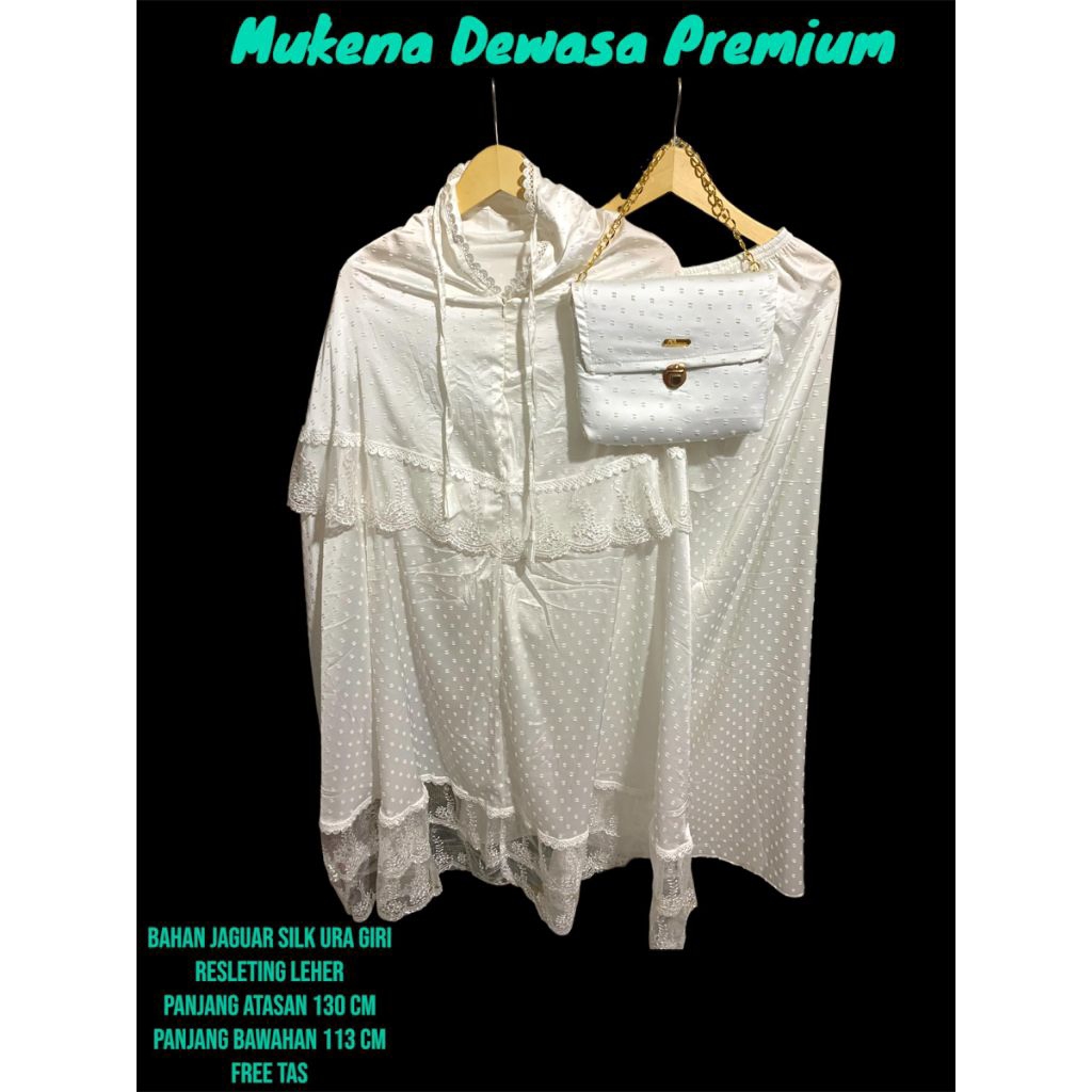 Mukena Dewasa Jumbo / Mukena Dewasa Mewah / Mukena Dewasa Jumbo Bahan Jaguar Silk Uragiri