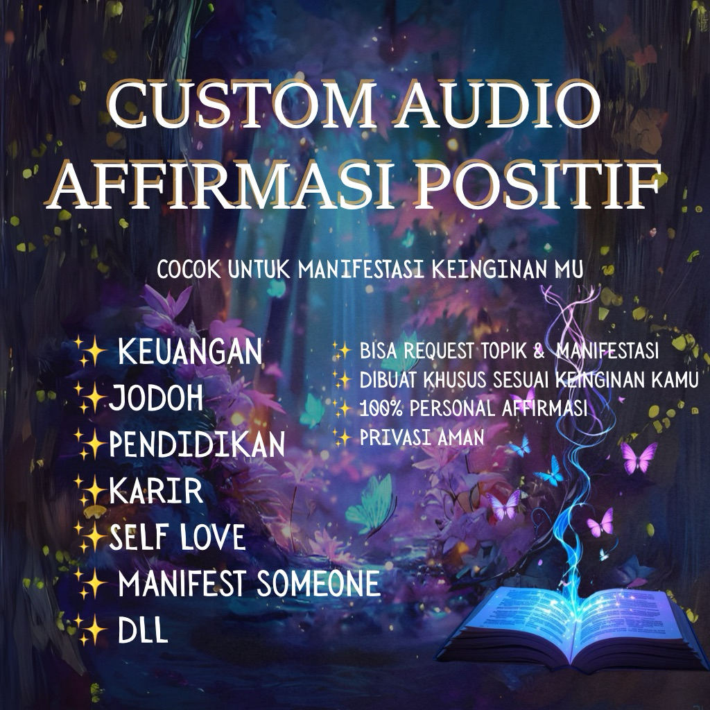 Custom Audio Afirmasi Positif | Manifestasi Sesuai Keinginan | 100% Personal