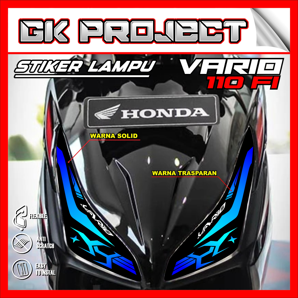 Stiker Lampu VARIO 110 FI | Stiker Variasi Lampu Alis Motor Honda VARIO 110 FI | Stiker Alis VARIO R