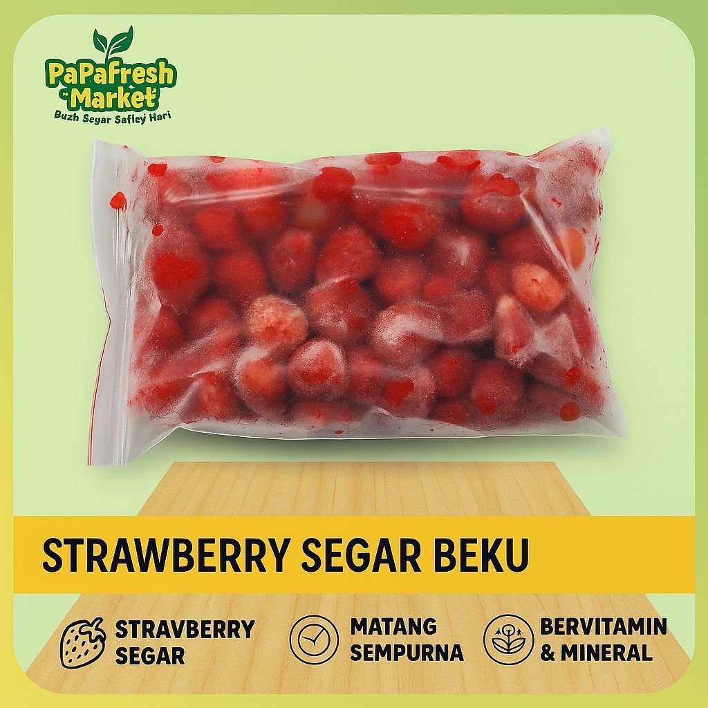 

BUAH STRAWBERY FROZEN 1 KG SIAP PAKAI