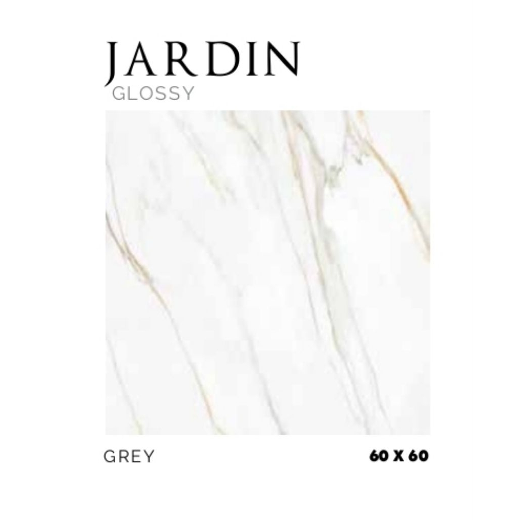 KERAMIK MEREK PLATINUM TYPE JARDIN GREY UKURAN 60X60 GLOSSY WHITE BODY