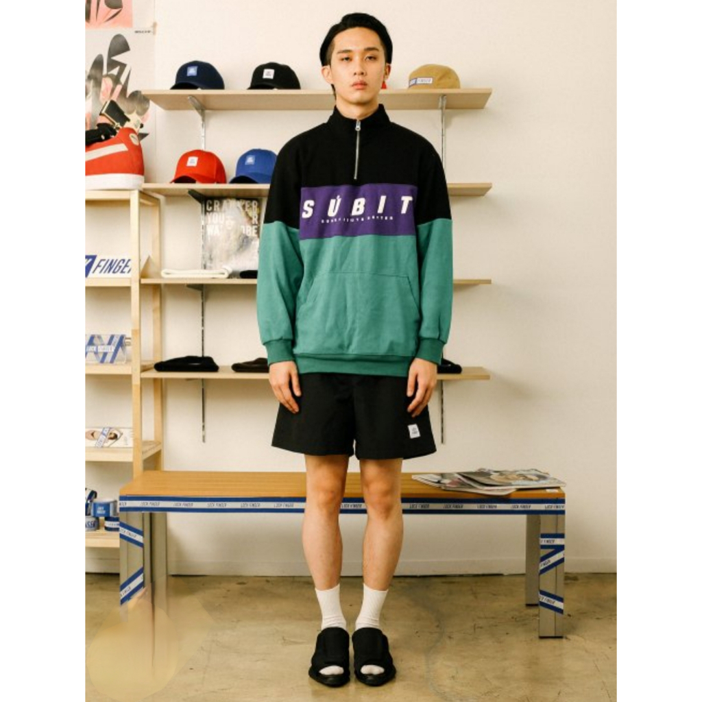HalfZip Quarter Zip Sweatshirt Crewneck Subit pria