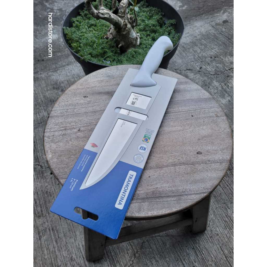 Pisau Sembelih Iris Daging 8 inchi / 20 cm Tramontina Meat Butcher Knife Premium 24473/188 White Sta