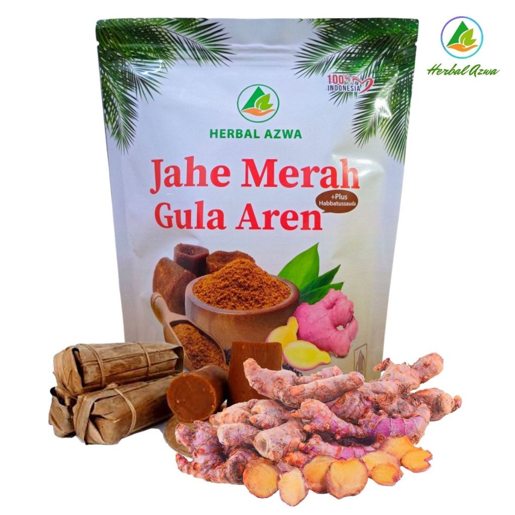 

HERBAL AZWA Jahe Merah Gula Aren Plus Habbatusauda Kemasan 1kg