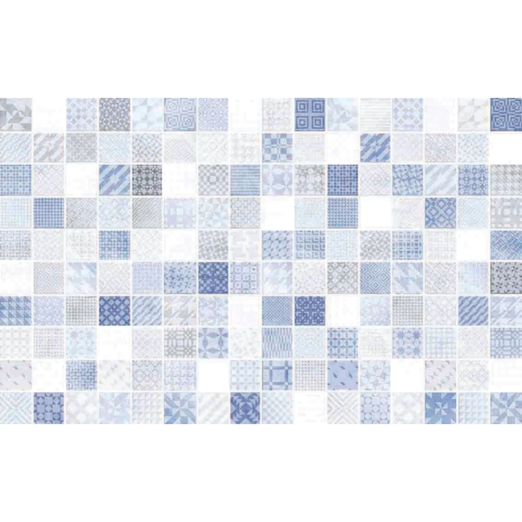 Keramik dinding kamar mandi glossy Platinum Hakone blue 25x40