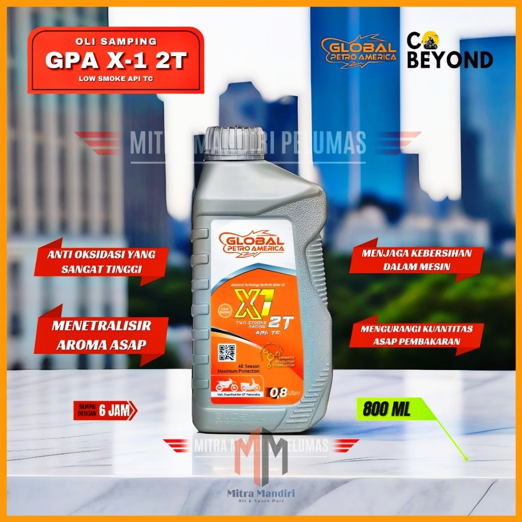 Oli Samping 2T Global Petro America || GPA X-1 API TC Low Smoke Di Jamin Original