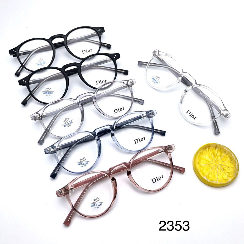 FRAME KACAMATA DIOR 2353 / Bisa plus minus/ Paket Blueray/ Paket Photocromic/ Pakt Blueycromic