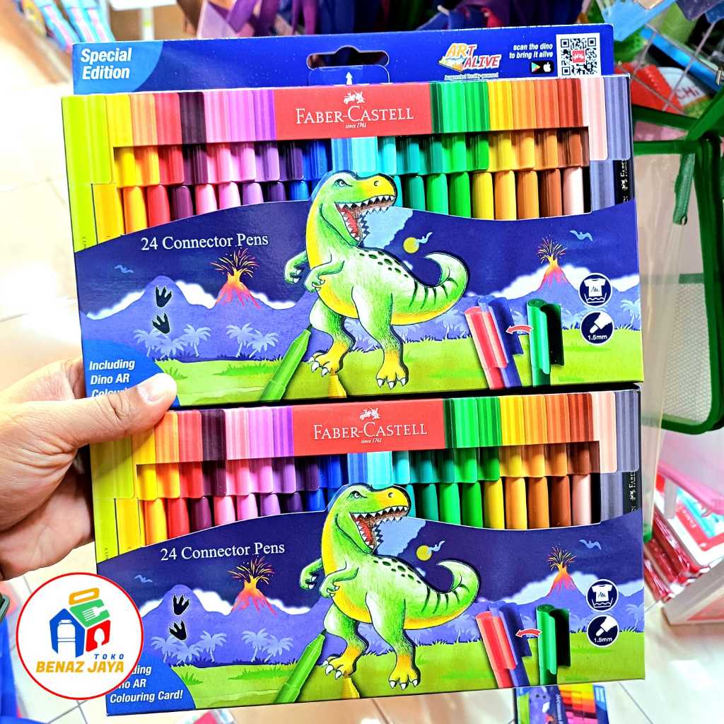 

FABER-CASTELL CONNECTOR PEN SPIDOL WARNA SET 24 - DINO SPESIAL EDITION