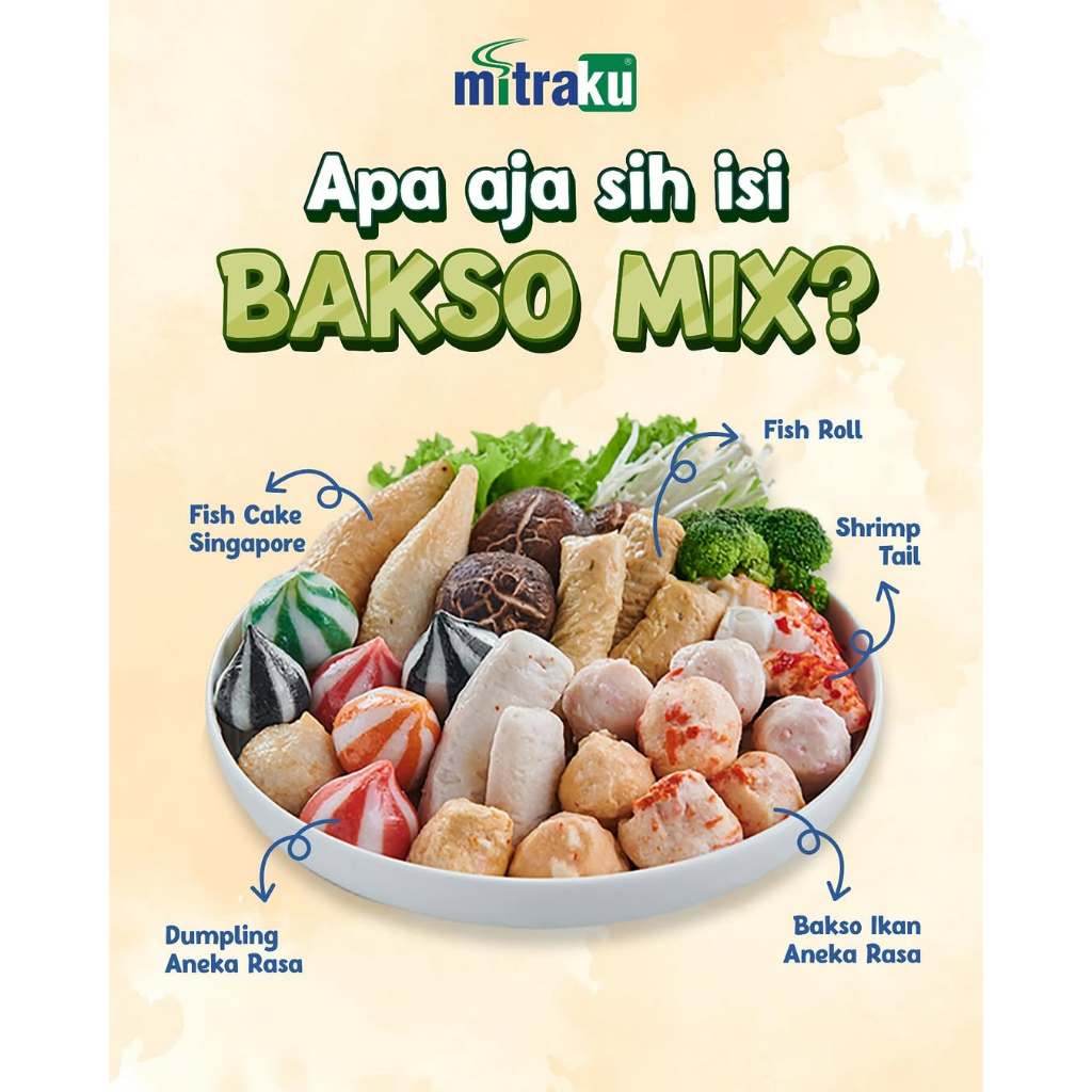 

MITRAKU Bakso Seafood Mix Steamboat 250gr - Kheiza Frozen
