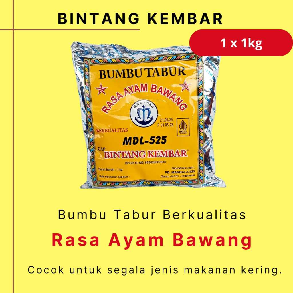 

Bumbu Tabur Rasa Ayam Bawang merk Bintang Kembar mdl 525 1000gr