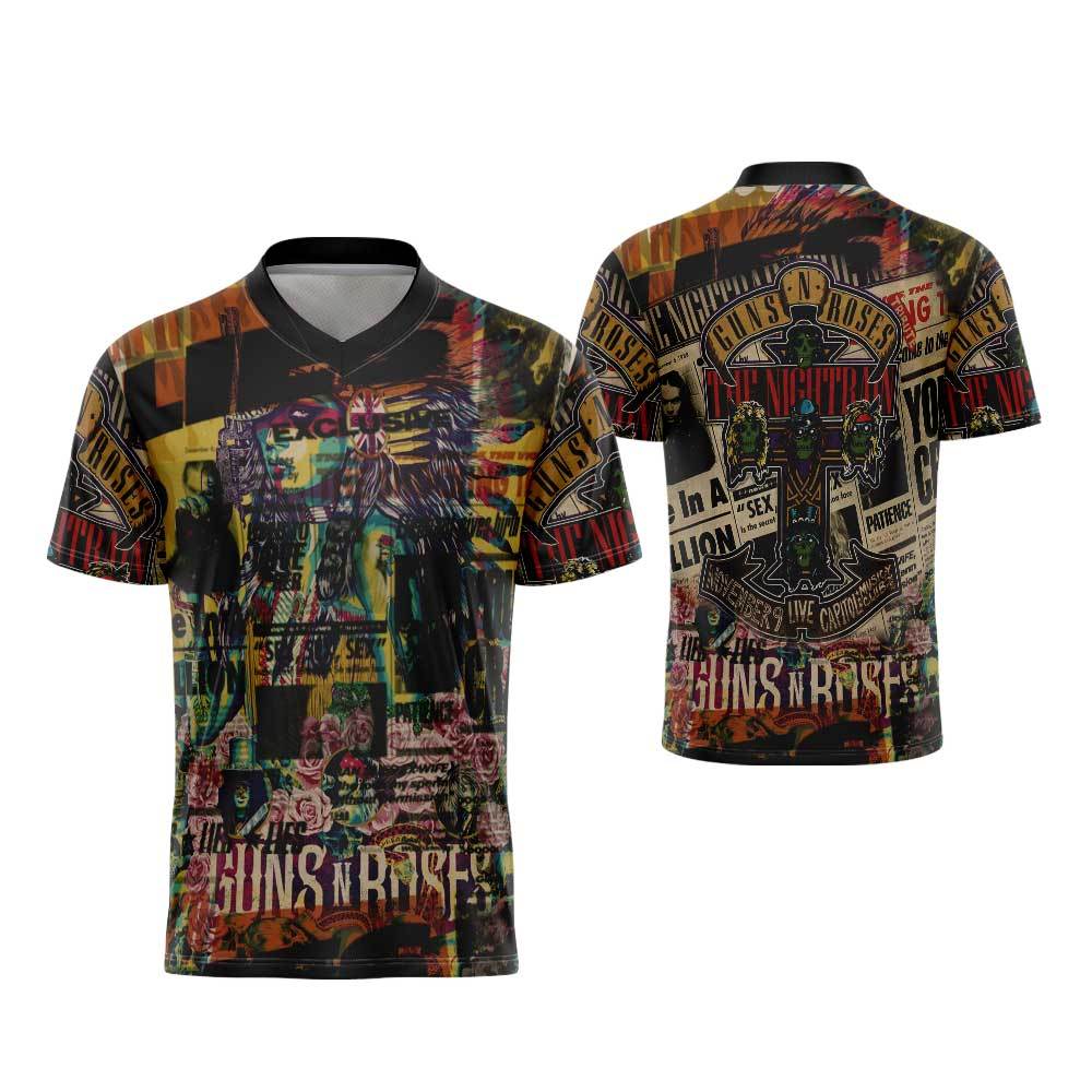 Kaos Baju Band Rock GNR Guns N Roses Indonesia Fullprint